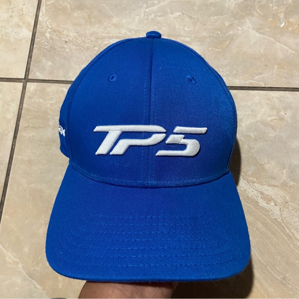 Taylor Made TP5 Adjustable Strap Back Golf Hat Hat Blue/White
